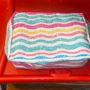 NWT rainbow wave cosmetic/pencil/accessory bag G3